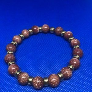 Goldstone 10mm Bead Bracelet